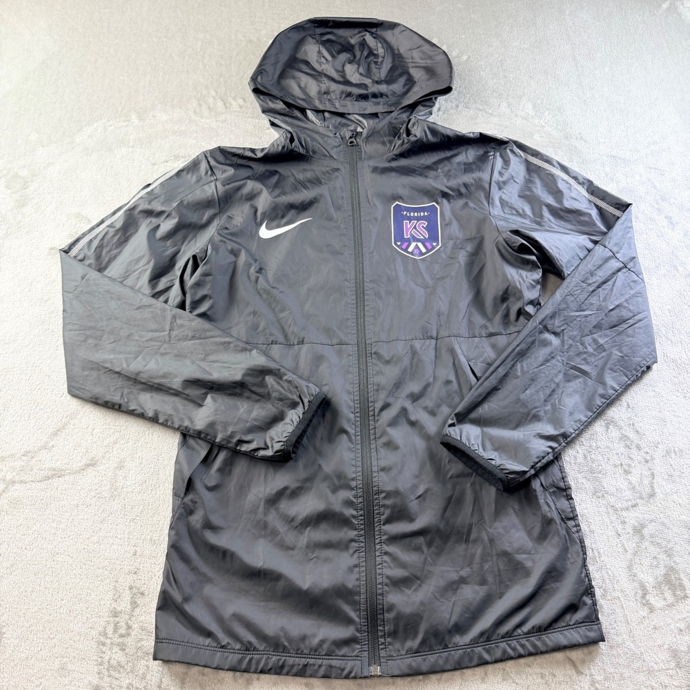 Nike Florida KS Soccer Windbreaker Jacket Black Men's Small
